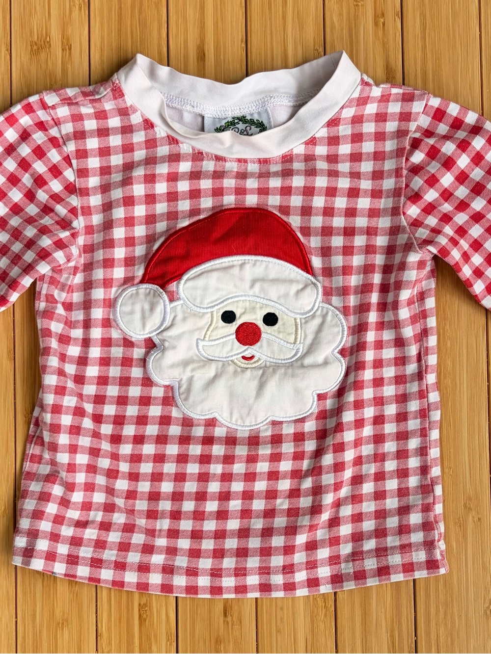 Smocked Threads by Cecil & Lou 2T Christmas Santa top